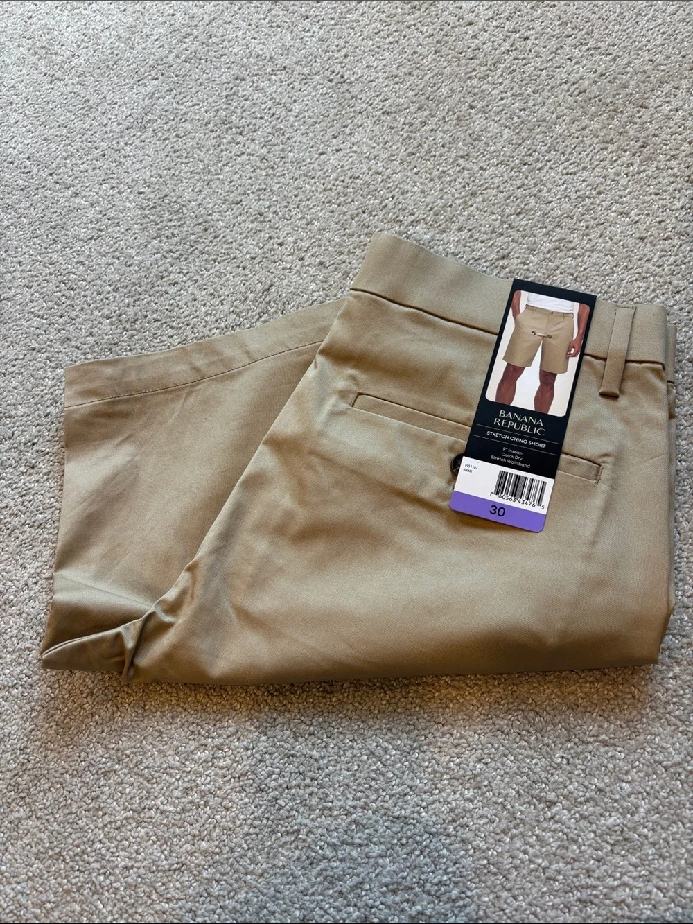 Banana Republic Men's Stretch Chino Shorts in Khaki